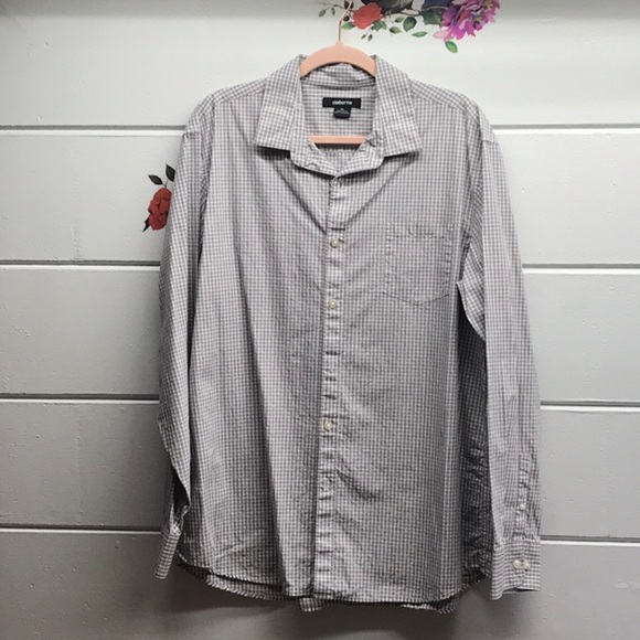 Claiborne Gray Casual Button Down Shirt with Long Sleeves - Picture 1 of 3